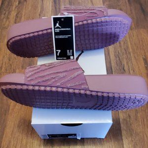 purple jordan sandals